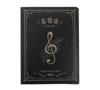 Cabilock Classeur de Partitions Double Face 50 Pages Porte-partitions à Clip Détachable pour Piano Pochette de Rangement pour Extraits de Partitions Musicales, Accessoire Portable