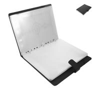 Cabilock Classeur de Partitions en Simili Cuir Noir 9 Trous 30 Feuilles avec Numérotation Intégrée pour Piano et Guitare, Organisateur de Fichiers Musicaux Polyvalent pour Répétitions