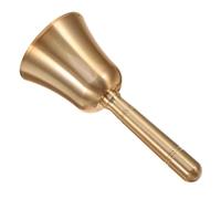 Cabilock Cloche à Main en Laiton Petite Taille Cloche Sonore de Noël Compacte et Polie Sonnette D’Appel Puissante pour Bureau Réception et Décoration Festive