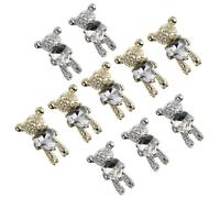 Cabilock Clous D'ongles Ours Métalliques Petits Cœur 40 Pcs, Décorations Nail Art pour Manucure Diy, Accessoires Nail Art Ongles, pour Salon et Usage Festif