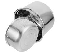 Cabilock Cocotte Inox avec Panier Vapeur Séparateur de Riz et Soupe pour Cuiseur Electrique Pot Intérieur Acier Inoxydable Conception Pratique pour Cuisson et Égouttage Faciles