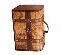 Cabilock Coffre Bois Rétro Pour Garçon Fille Boîte De Rangement Pour Bijoux Et Trésors Coffre De Pirate Vintage Bois Pour Décoration Et