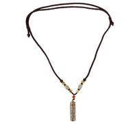 Cabilock Collier Pendentif Amulette en Cuivre Flacon Vide, Texture Confortable et Corde Tressée Légère, pour Noël ou Anniversaire