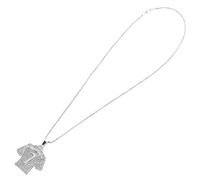 Cabilock Collier Résistants à L'usure Coupe Monde de Football Pendentif Numéro 7 en Alliage de Zinc Argenté, Accessoires de Football Goutte à Goutte pour Garçons et Hommes