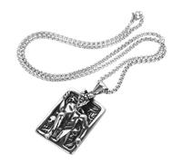 Cabilock Collier Zirconia Étincelant Style Hip-hop Unisexe avec Pendentif Vintage Collier Maléfique pour Hommes et Femmes