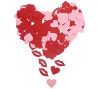 Cabilock Confettis en Papier Rouges de Cœurs et Lèvres 200 Pièces Décoration Festive pour Mariage Saint-Valentin et Fête Prénuptiale Confettis Colorés pour Table et Ambiance de Fête