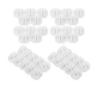 Cabilock Connecteurs modulaires cubiques 50 pièces pour étagères métalliques, plastique blanc, assemblage facile, connexion flexible, organisateur de rangement de cubes en fil métallique,