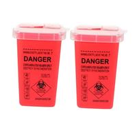 Cabilock Conteneur Multifonction Pour Objets Tranchants Rouge 2 Pièces Seau En Plastique Épaissi Auto-obturation Collecte Déchets Tatouage Usage Professionnel