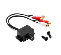 Cabilock Contrôleur de Niveau Audio pour Voiture avec Rca Entrées et Sorties Bouton de Volume Télécommandé pour Amplificateur et Basse
