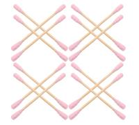 Cabilock Cotons-tiges à Double Embout Spirale Doux et Portable 1000 Pièces en Bois Longs pour Démaquillage et Nettoyage Couleur Rose et Retouches Maquillage Adaptés Peau Sensible