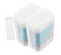 Cabilock Cotons-tiges pour Bébé 400 Pièces Double Embout Rond en Coton Naturel Blanc Papier Résistant Nettoyage Oreille Nez Bébé Hygiène Quotidienne