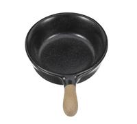 Cabilock Coupelle à Sauce Céramique avec Anse Pratique Bol pour Sauce Soja Mini Plat à Dips pour Apéritifs et Sushi Noir