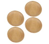 Cabilock Coupelles à Trempette en Bambou 5x7,5 Cm, Petits Plats à Sauce Soja Naturels, Résistants et Réutilisables, pour Accompagner Apéritifs et Condiments, Lot de 4 Pièces