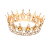 Cabilock Couronne Baroque Rétro Strass pour Mariage Bandeau Tiare Cristal Élégante Accessoire de Cheveux Royal pour Mariée Fête Anniversaire et Bal Masqué