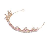 Cabilock Couronne de Mariage en Alliage avec Perles et Cristaux, Serrage-tête Léger de Feuille, Élégant et Solide pour Cérémonies et Bals