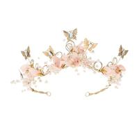 Cabilock Couronne de Mariée Créative en Alliage Sept Fleurs Coiffe Décorative pour Demoiselle d'Honneur Accessoire Léger et Réaliste pour Anniversaire et Mariage