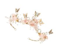 Cabilock Couronne de Mariée pour Garçon et Filles Sept Fleurs Bandeau Floral Orné de Perles Coiffe Délicate pour Cérémonie et Fête Diadème Charmant pour Photos et Anniversaires