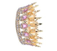 Cabilock Couronne Princesse en Rose - Tiare de Mariée Tour Complet 15 cm pour Mariage et Engagement