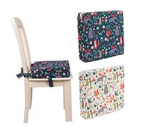 Cabilock Coussin De Rehausse Pour Chaise Siège Élevateur Étanche Et Réglable Pour Garçon Fille Et Étudiants Pour Salle à Manger Et Restaurants Fond Blanc Avec Animaux Joyeux