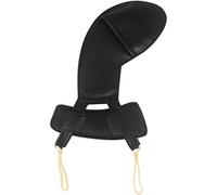 Cabilock Coussin D'épaule en Cuir Noir pour Violon 3/4 et 4/4, Repose-menton Stable et Multifonction, Accessoire Élégant pour Musiciens Professionnels et Débutants