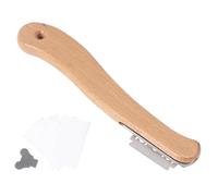 Cabilock Couteau à Acier Inoxydable avec Manche Bois Ergonomique Outil de Coupe et Incision de Pâte avec Lames Remplaçables pour Gâteau et Brioche Accessoire de Pâtisserie Précis