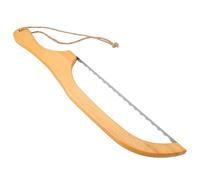 Cabilock Couteau à Manuel avec Lame Dentelée Acier Inoxydable et Manche Bois Ergonomique pour Trancher Fait Maison Outil de Cuisine Multifonction pour Boulangerie et Usage Domestique