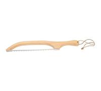 Cabilock Couteau en acier inoxydable avec lame dentelée et manche en matériau naturel trancheuse manuelle résistante pour gâteaux toasts ustensiles de cuisine fonctionnels