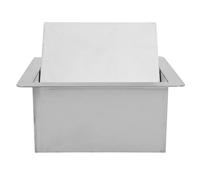 Cabilock Couvercle de Poubelle Encastré en Acier Inoxydable Charnière Pivotante Taille Carrée 220 Cuisine Salle de Bain et Bureau - Hygiénique Anti-Odeurs Gain de Place