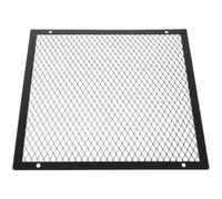 Cabilock Couverture de Cheminée Extérieure Carrée en Fer Noir avec Grille Carrée et Trou de Vis, Protection Pare-feu Facile à Entretenir pour Bureaux et Chambres