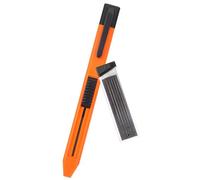 Cabilock Crayon de Charpentier Mécanique 1 Porte-mine Automatique 6 Recharges Hb pour Dessin Précis, Kit de Marquage Chantier et Travail du Bois Professionnel