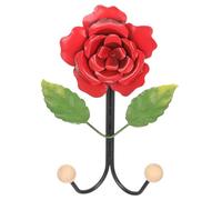 Cabilock Crochet Adhésif Mural Forme Fleur de Rose Double Crochet Décoratif pour Salle de Bain Cuisine et Entrée Rangement Pratique des Clés et Accessoires
