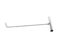 Cabilock Crochet De Couvercle De Regard En Acier Inoxydable t Outil De Levage Robuste Poignée En t Crochet à Grosse Ouverture Pour Couvercles De Septiques Et Égouts 30 Cm Blanc Galvanisé