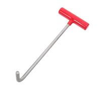 Cabilock Crochet de Levage pour Regard D'égout en Acier Inoxydable avec Revêtement Pvc Rouge, Outil Portable Solide pour Maintenance et Retrait de Plaques D'égout