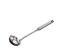 Cabilock Cuillère à Soupe Filtrante Acier Inoxydable 304 Bec Verseur Anti-goutte Poignée Lisse Ustensile Cuisine Séparation Huile Soupe