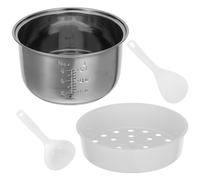 Cabilock Cuve Intérieure en Acier Inoxydable 304 Antiadhésive pour Cuiseur À Riz Électrique 3L Remplacement Universel pour Cuisine Familiale Et Préparation De Soupes
