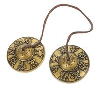 Cabilock Cymbales Tibétaines Cuivre Solide pour Méditation et Yoga Instrument de Percussion Portable avec Sonorité Claire et Longue Durée Accessoire Bouddhiste Pratique