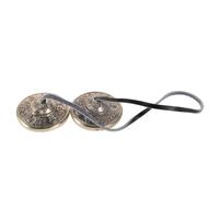 Cabilock Cymbales Tibétaines en Cuivre pour Contemplation Résonance Distincte, Cloches de Thérapie Sonore Argentées pour Espace de Contemplation et Relaxation