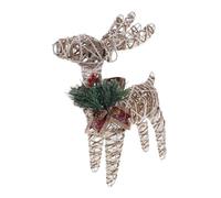 Cabilock de Noël Forgé avec LED Cerf Lumineux Extérieur pour Jardin Pelouse et Terrasse Statue de Renne Festive sans Assemblage Décor de Fête Simple et Rapide