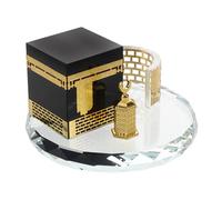 Cabilock Décor de Table Kaaba Cristal Transparent Souvenir Arabie Saoudite Modèle Architecture Islamique Artisanal Ornement de Maison et Véhicule Cadeau Culturel Unique