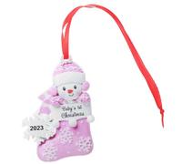 Cabilock Décoration Bonhomme de Suspendue pour Sapin de Noël Ornement Thème Premier Noël Accessoire Rose Maison et Commerce