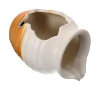Cabilock Décoration de Jardin Céramique Statue de Pot Koi pour Eau DIY Ornement Paysager pour Extérieur Intérieur
