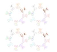Cabilock Décoration de Manucure en Résine 80 Pièces Ours Cartoon pour Ongles, Accessoires Nail Art Uniques et Créatifs, Usage Personnel ou Professionnel, Facile à Utiliser Plusieurs styles