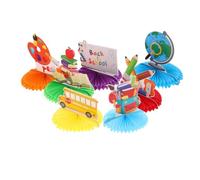 Cabilock Décoration en Nid d'abeille Rentrée Scolaire 7pcs Papier