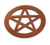 Cabilock Décoration Religieuse Pentacle Décor Pentagramme en Bois Tuile Dautel Fournitures Dautel pour La Pratique du Yoga Couleur Aléatoire