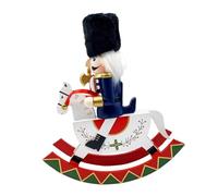 Cabilock Décorations De Noël Casse-Noisette Bois Figurine De Soldat Casse-Noisette sur Cheval à Bascule Coffret Casse-Noisette Décorations De Noël Soldat Casse-Noisette Casse-Noisette Bois