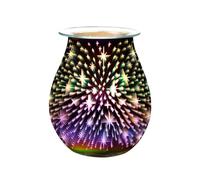 Cabilock Diffuseur d'Arômes en Verre 3D Étoile Lampe à Parfum Multicolore Humidificateur Vase Décoratif Support d'Aromathérapie Adapté Secteur Ac220 pour Chambre et Salon