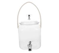 Cabilock Distributeur Boisson Robinet Transparent Carré avec Poignée Grand Bidon Eau pour Réfrigérateur et Extérieur Distributeur Boissons Étanche pour Jus et Soda Récipient Portable pour