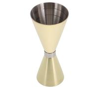 Cabilock Doseur à Cocktail Double Capacité 30/60 Ml en Acier Inoxydable Bordure Dorée, Jigger de Mesure pour Barman, Usage Bar et Préparation de Cocktails à Domicile