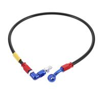 Cabilock Durite de Frein Moto Coudée 90° Tressée en Aluminium Plastique Noir