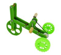 Cabilock Éducatif pour Perroquet de Vélo Vert en Plastique et Métal, Facile à Déplacer et Conçu pour Attirer L'attention des Oiseaux Lors du Jeu
